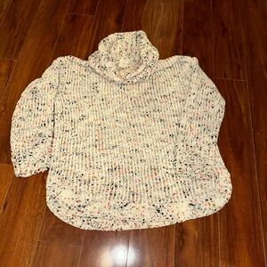 Jessica Simpson Chunky Knit Turtleneck Boxy Sweater Size Large